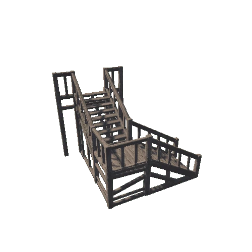 Deck Stairs 1B1 (Railing)